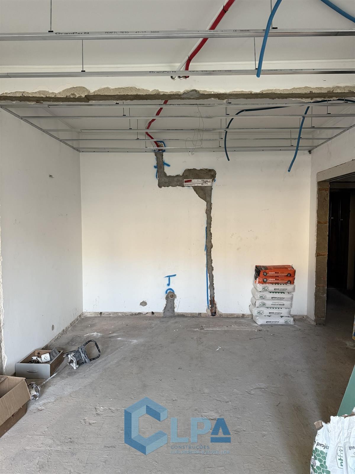 zona comum em obra